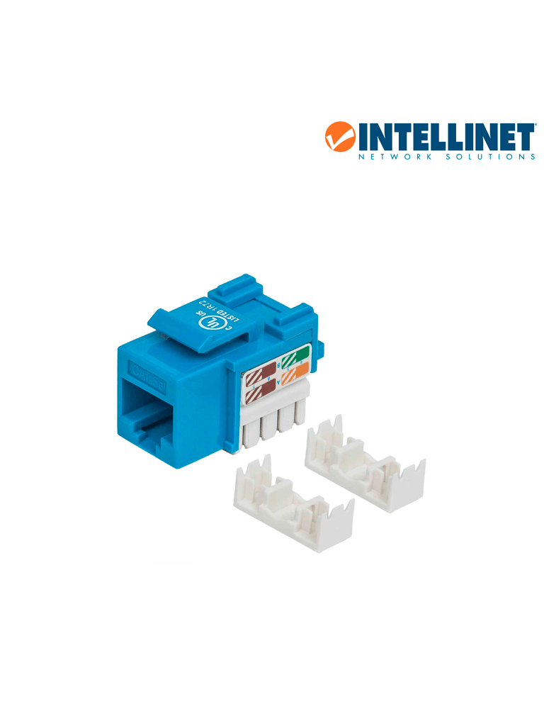 Imagen de INTELLINET 210546 - Jack CAT 5e / De impacto 110 / Keystone / Color azul