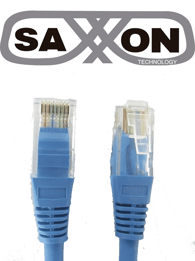 Imagen de SAXXON P5E2UA - Cable patch cord UTP 2 metros / CAT 5E / Color azul