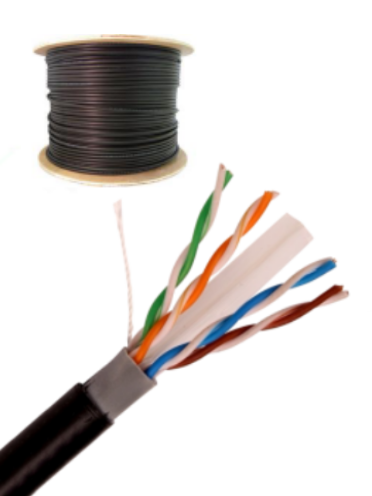 Imagen de SAXXON OUTPCAT6CCAEXT-  Cable UTP CCA de 305m, categoría 6 para exteriores, con doble forro y color negro.