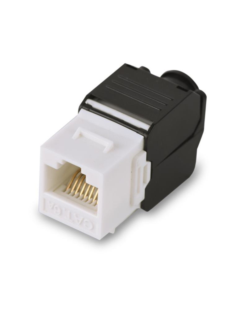 Imagen de SAXXON M242C6 - Modulo jack keystone RJ45 / Armado sin herramienta / 8 Hilos / CAT 6 / Compatible con calibres  AWG 22-26 / Color blanco