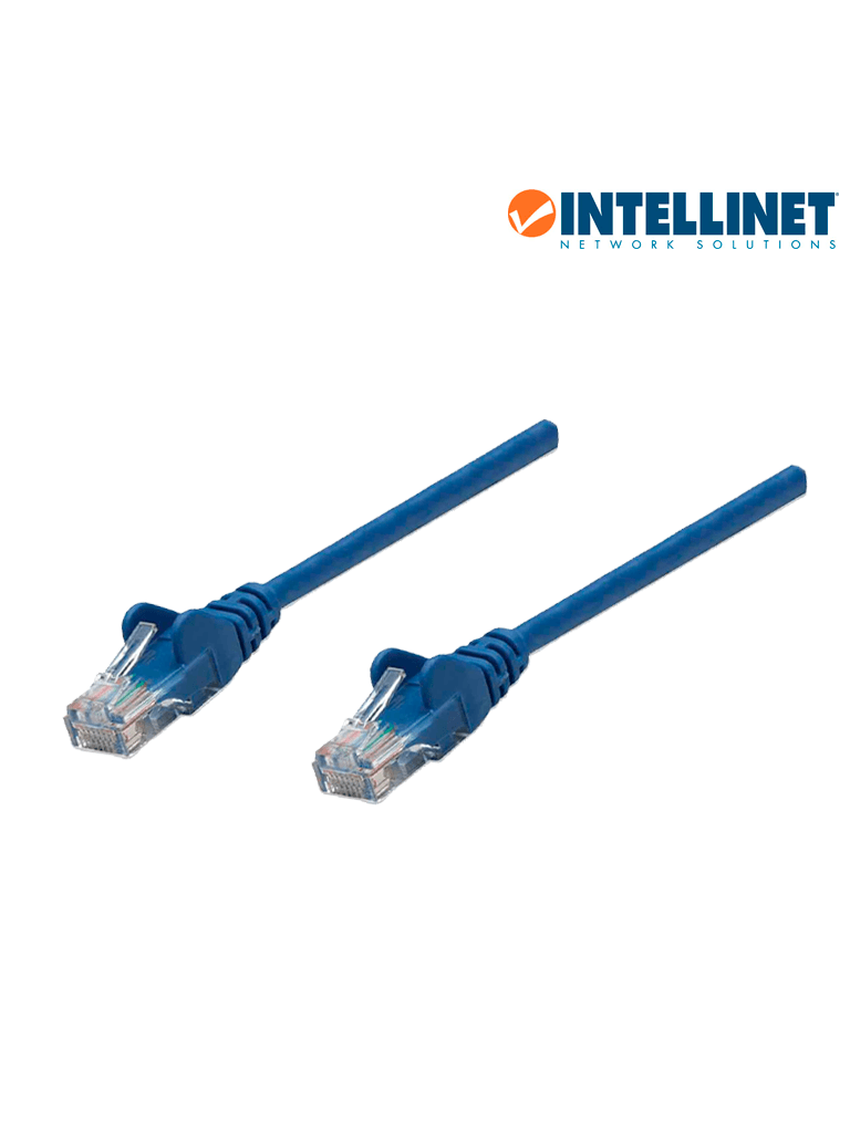 Imagen de INTELLINET 342605 - Cable patch / CAT 6 / 3.0 metros (10.0Ft) / UTP Azul / Patch cord