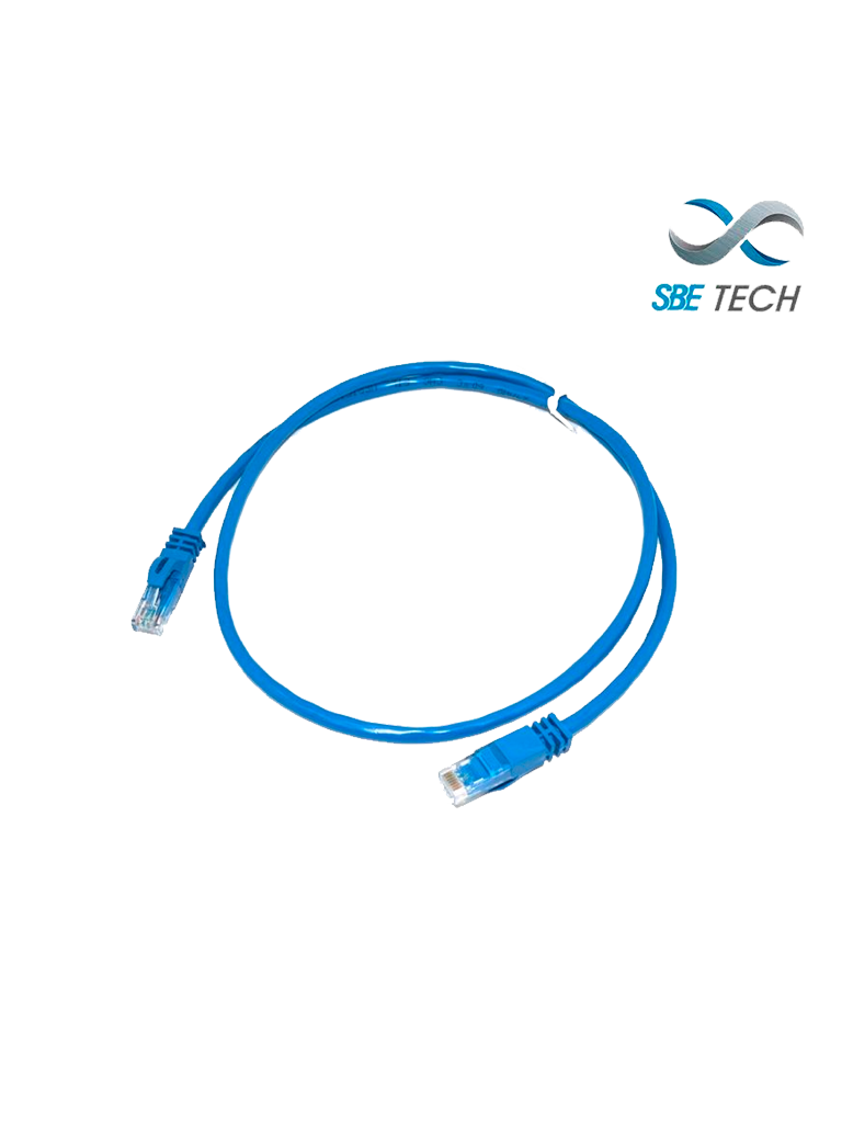 Imagen de SBETECH SBE-PCC6U2.0M-BL - Cable de parcheo Cat 6, color azul, de 2 metros con bota inyectada y moldeada