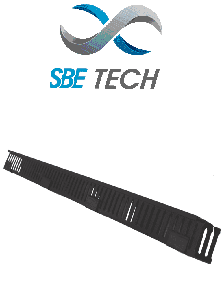 Imagen de SBETECH OV20UR - Organizador de cable vertical de 20 UR con PVC negro y cubierta antideslizante