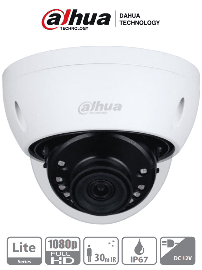 Imagen de DAHUA HAC-HDBW1200E-28- Camara Domo de 2 Megapixeles Antivandalica/ 1080p/ Lente 2.8 mm/ 115 Grados de Apertura/ IR de 30 Metros/ Proteccion IK10/ Uso Exterior IP67/ Soporta: HDCVI/TVI/AHD y CVBS/