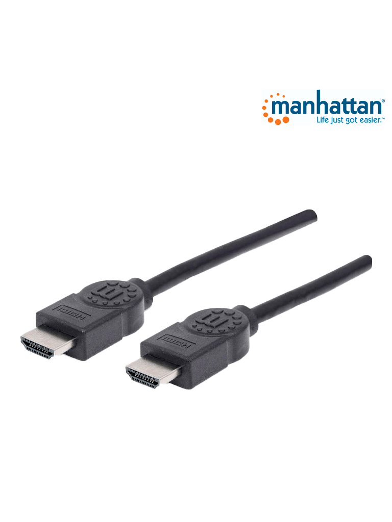 Imagen de MANHATTAN 323222 - Cable HDMI de Alta Velocidad con Canal Ethernet 1.4 M-M 3.0M+Ethernet