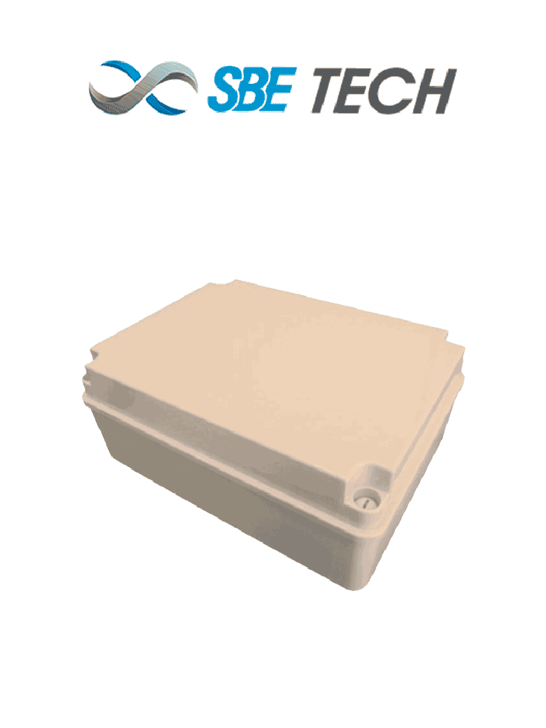 Imagen de SBETECH OP240190160 - Caja plástica con tapa opaca de 24x19x16 cm multiusos, IP66, fabricada en material autoextinguible y resistente a la abrasión