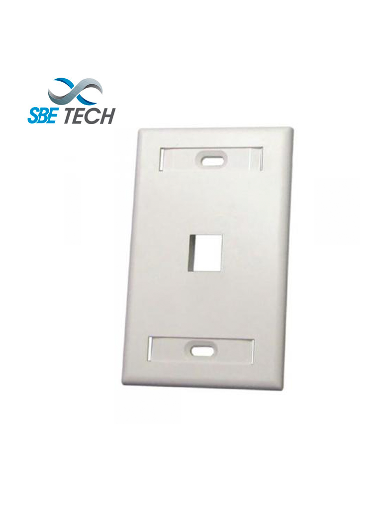 Imagen de SBETECH SBE-2517-1P-WT - Placa de pared de 1 puerto color blanco