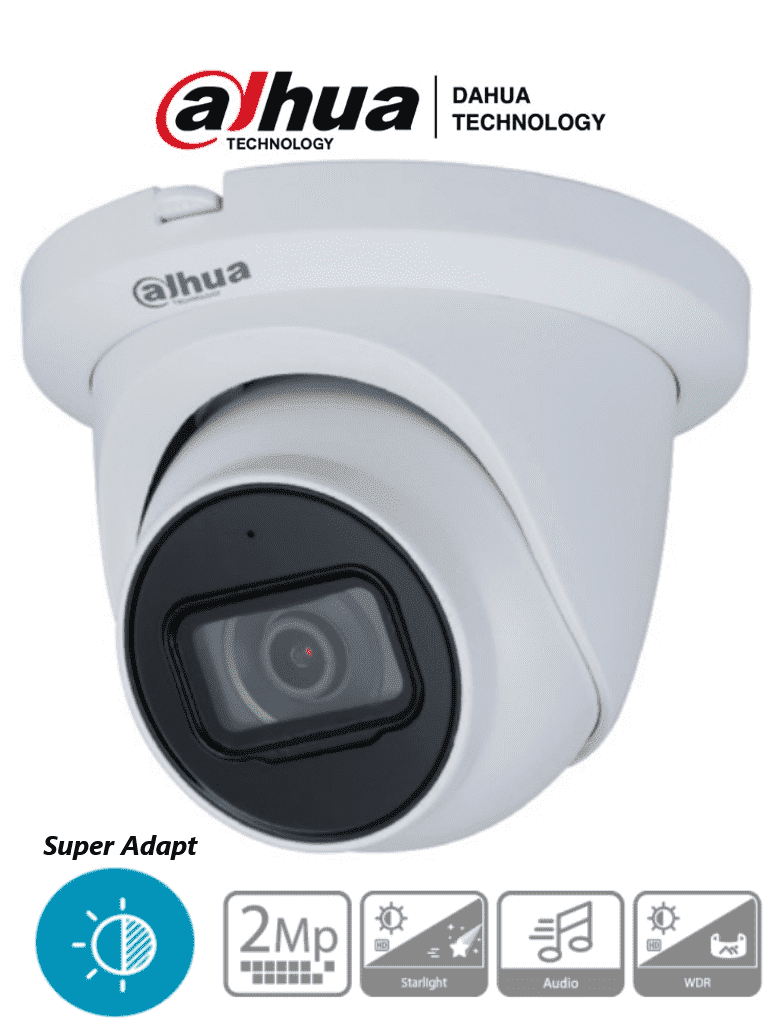 Imagen de DAHUA HAC-HDW1231TMQ-A - Camara Domo 1080p Super Adapt/ Lente de 2.8mm/ 107 Grados de Apertura/ Microfono Integrado/ IR de 60 mts/ WDR Real de 130 dB/ IP67/ Metal en Domo y Cubierta/ Instalación Rápida/ Soporta: CVI/CVBS/AHD/TVI/