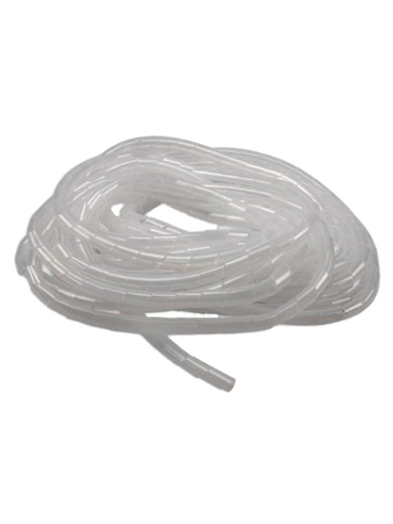 Imagen de SBETECH SBEESP6 - Organizador de cables espiral, blanco, 1/4", 10 metros, en rollo