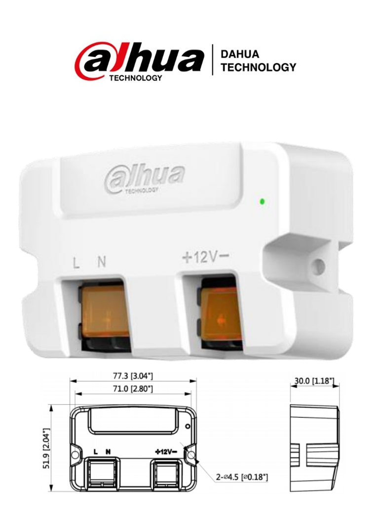 Imagen de DAHUA PFM320D-015 - Fuente de Poder de 12vcc 1.5 Amp/ Tipo Convertidor de 110 Vca a 12 Vcc 1.5A/ Led Indicador/ Facil Instalación/ Certificaciones CE, FCC/