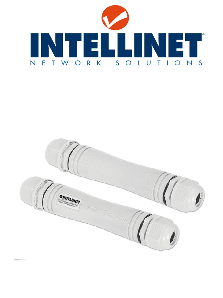 Imagen de INTELLINET 561952 - Extensor PoE  de 100m / 30W maximo/ Para exteriores P67 / Ideal para instalaciones de camaras IP /  