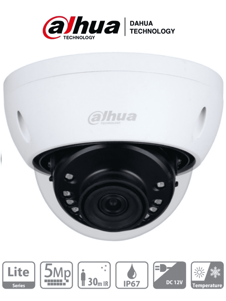 Imagen de DAHUA HAC-HDBW1500E-28 - Cámara Domo de 5 Megapixeles Antivandalica/ Lente de 2.8mm/ 111 Grados de Apertura/ IR de 30 Mts/ IP67/ IK10/ Soporta: CVI/CVBS/AHD/TVI/