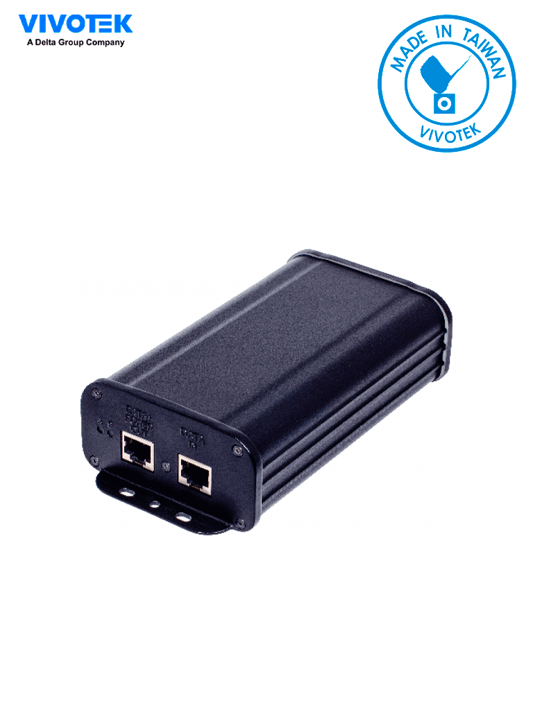 Imagen de VIVOTEK AP-GIC-010A-060 - Inyector PoE Gigabit para alimentar cámaras IP, con 1 puerto, UPoE, hasta 60W, para interiores