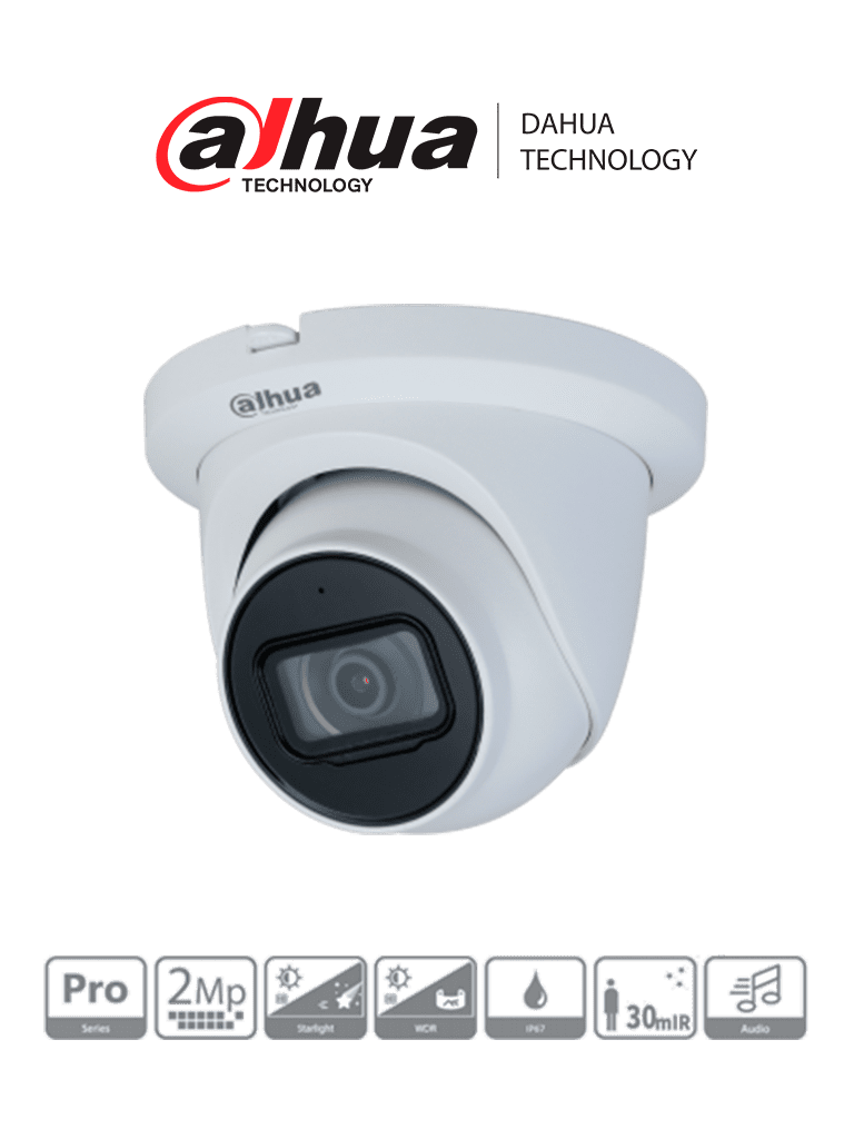 Imagen de DAHUA DH-HAC-HDW2241TMQN-A - Cámara Domo de 2 Megapixeles/ Super Adapt/ Lente de 2.8 mm/ 109 Grados de Apertura/ WDR  de 130 dB/ IR de 60 Mts/ Micrófono Integrado Embebido/ IP67/ Instalación Rápida/ 