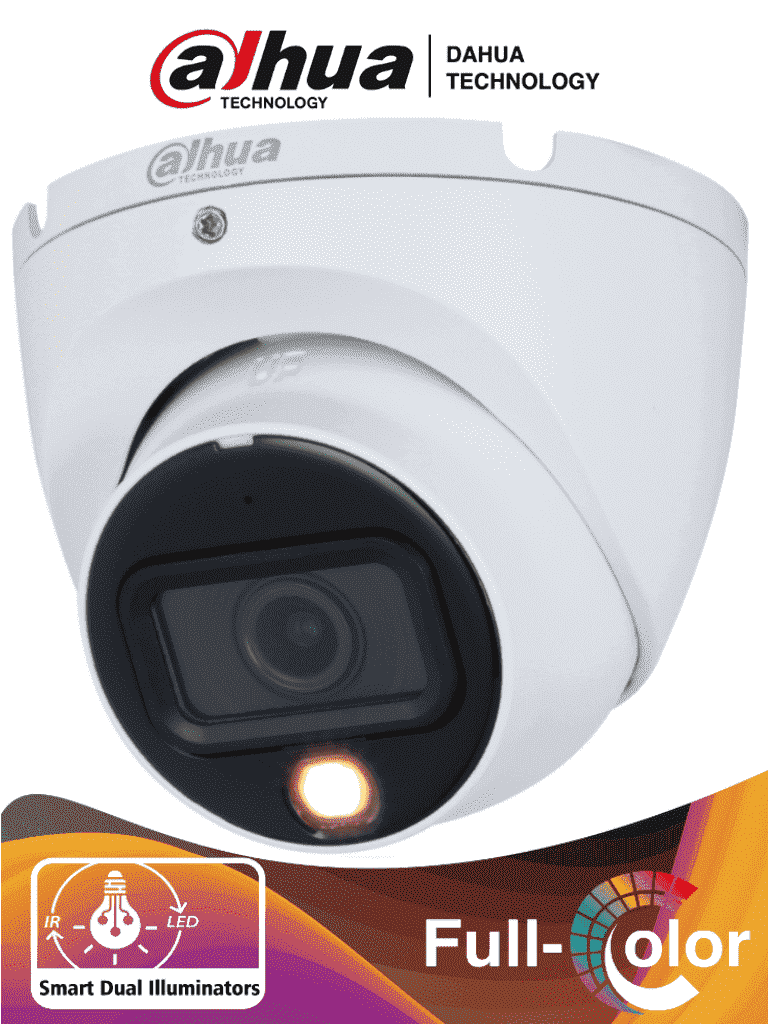 Imagen de DAHUA DH-HAC-HDW1200TLMN-IL-A - Camara Domo de 2 Megapixeles/ Con Iluminación Dual Inteligente/ Lente de 2.8mm/ 20 Metros de IR y Luz Visible/ Microfono Integrado/ IP67/ Soporta:  CVI/CVBS/AHD/TVI/ 