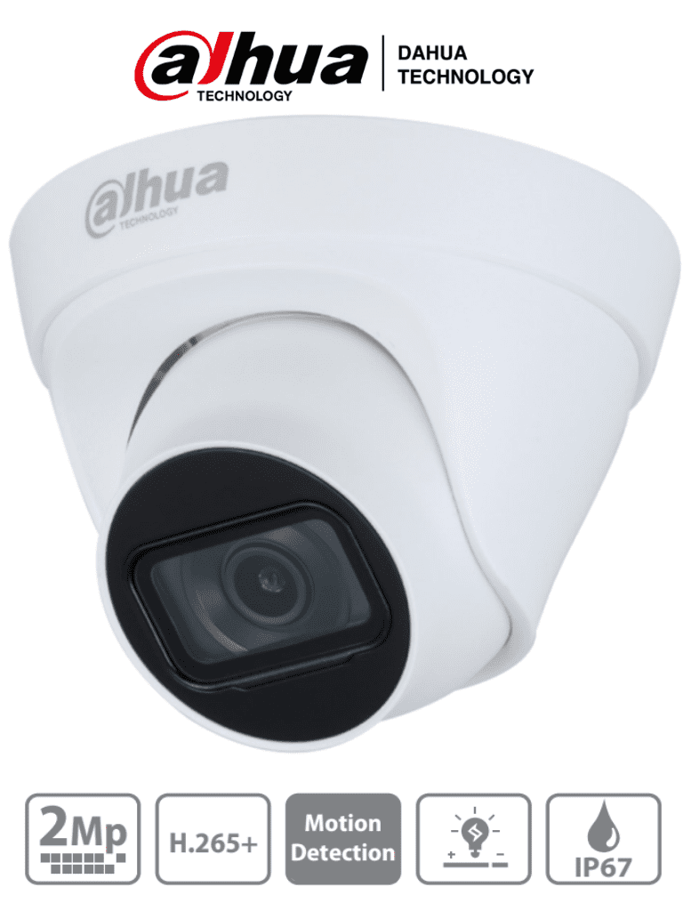 Imagen de DAHUA IPC-HDW1230T1-S4 - Cámara IP Domo de 2 Megapixeles/ H.265+/ 105 Grados de Apertura/ Lente de 2.8mm/ IR de 30 Mts/ IP67/ DWDR/ 3D DNR/ HLC/