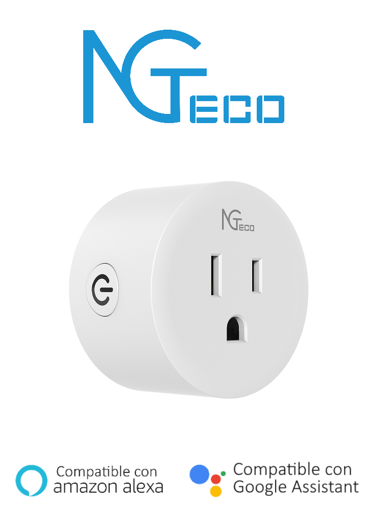 Imagen de NGTECO NGP300 - Contacto Inteligente WiFi / Control Remoto vía App /  Personalice Horarios   / Control por Voz / Compatible con Amazon Alexa y Asistente de Google  