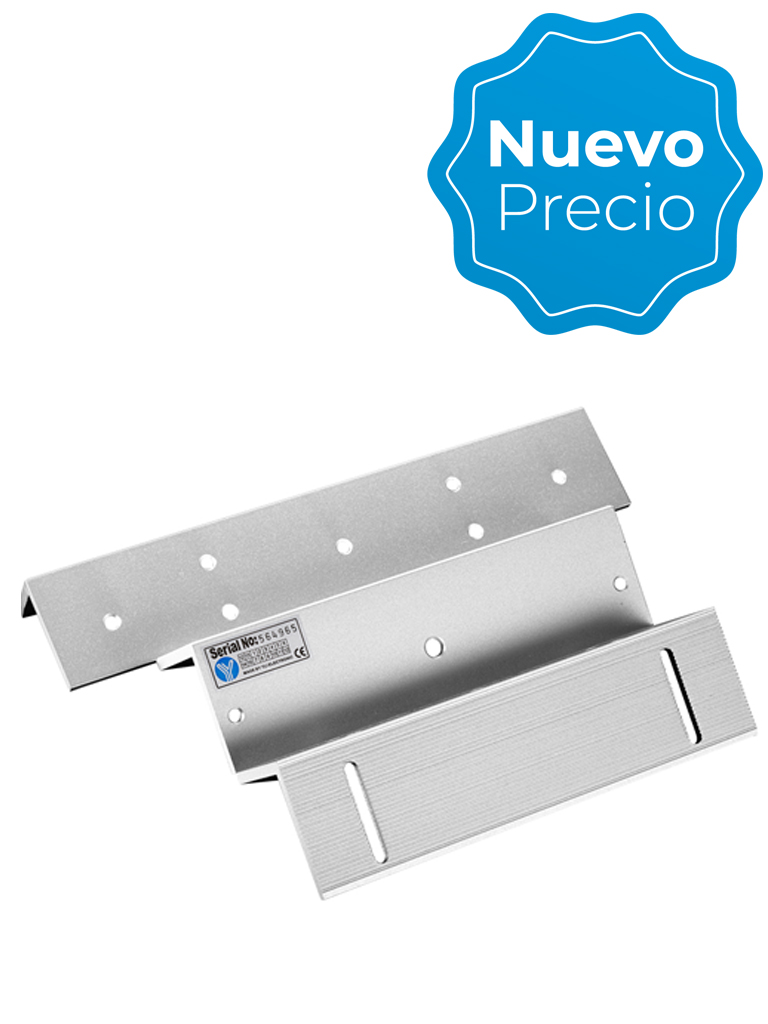 Imagen de YLI MBK280NZL - Soporte de fijación ZL de aluminio para puerta con apertura interior / Compatible con cerradura magnética YM280N y YM280NLED