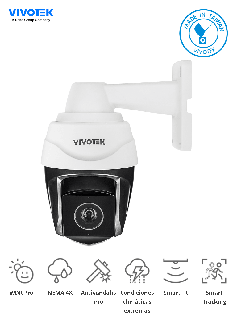 Imagen de VIVOTEK SD9368-EHL - Cámara IP PTZ Exterior de 2 MP, con Zoom Óptico 40x, también con Smart IR 250m, Protección Nema4X/IP66/IK10, EIS, WDR Pro, Smart Tracking y Ciberseguridad Trend Micro, certificado NDAA, ONVIF y Deep Search. 