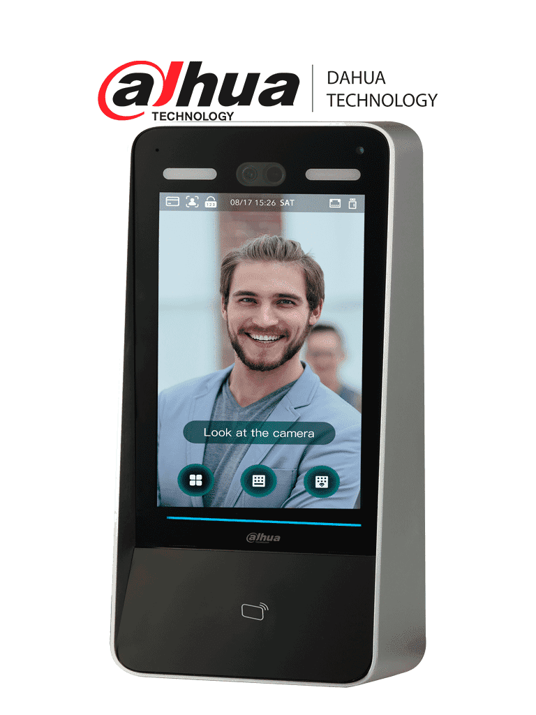 Imagen de DAHUA DHI-ASI8213Y-V3 Control de Acceso con Reconocimiento Facial/ Pantalla táctil LCD de 10,1 pulgadas/ Lente doble gran angular de 2 MP/ 100 000 imágenes de rostros y trabajar sin red/ detección de vida 