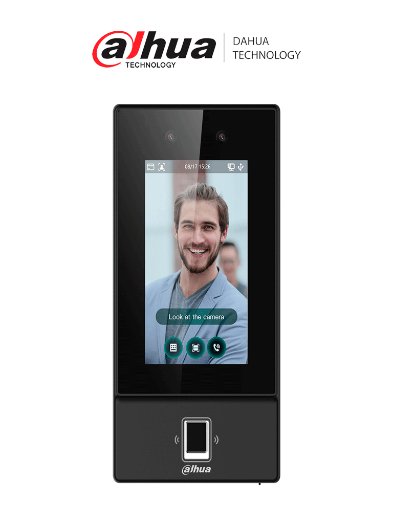 Imagen de DHI-ASI6214S-D Control de acceso con reconocimiento facial/ Pantalla de 4.3 Pulgadas/ Cámara 2 MP/ 6.000 usuarios/ 6.000 rostros/ 6.000 contraseñas/ 6.000 huellas dactilares// FACT