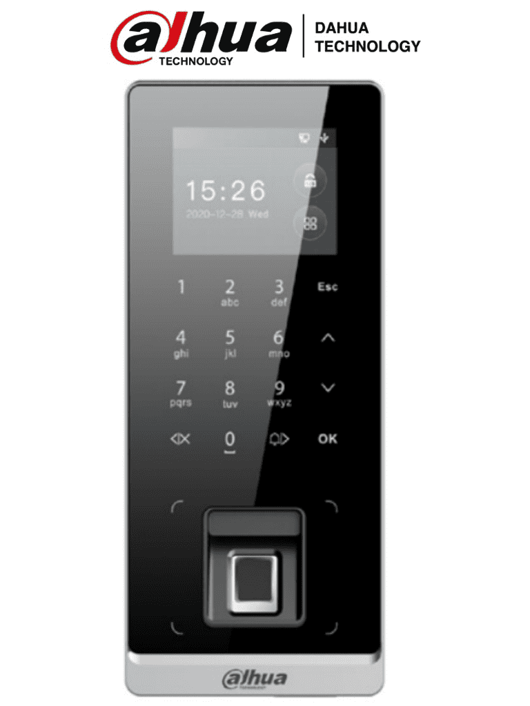 Imagen de DAHUA ASI2212H-W - Control de Acceso Exterior IP65/ 3,000 Huellas/ 30,000 Tarjetas Mifare y Passwords/ 150,000 Eventos/ Diseño Delgado y Elegante/ Desbloqueo Remoto/ TCP/IP/ AutoRegistro/ P2P/ Funcion de Timbre/