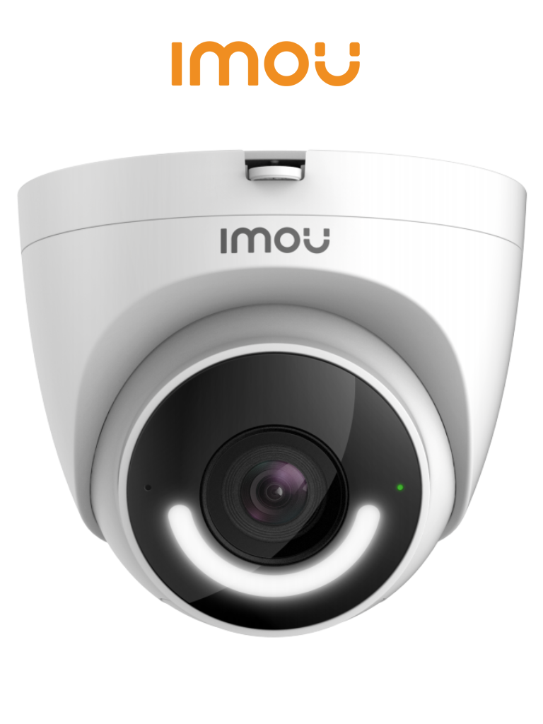 Imagen de IMOU Turret (IPC-T26EN-0280B-imou) - Cámara IP Domo WiFi de 2MP con disuasión activa, sirena integrada, LED de alta potencia, micrófono, audio bidireccional, detección de humanos, IR 30m, IP67 y ranura MicroSD. 