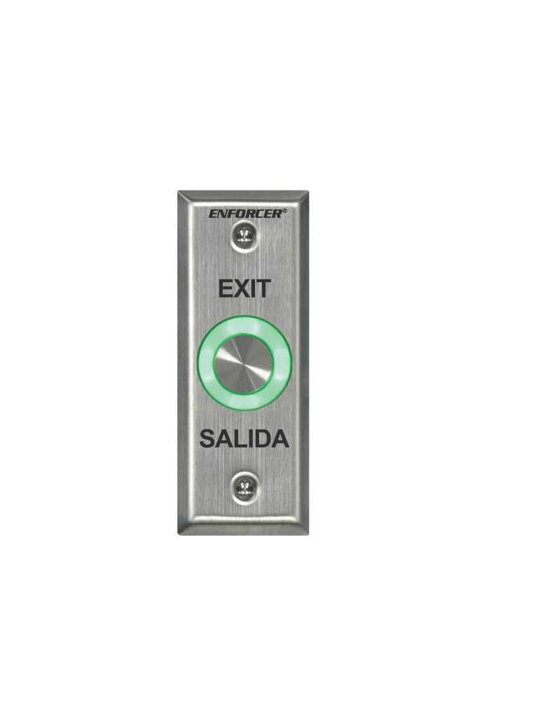 Imagen de Seco-Larm SD6176SS1Q - Botón de salida piezoeléctrico de acero inoxidable IP 65 con Luz LED verde / Salidas NO y NC 