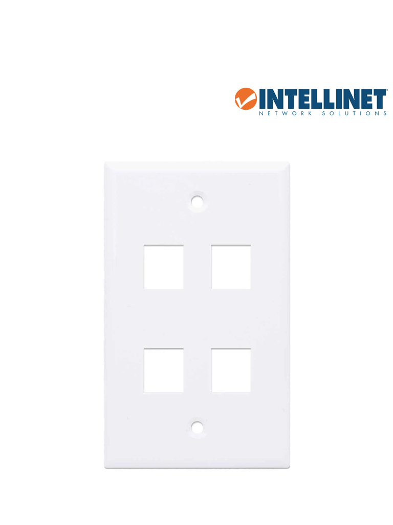 Imagen de INTELLINET 163316 Tapa para caja Montaje al ras, 4 salidas, blanco