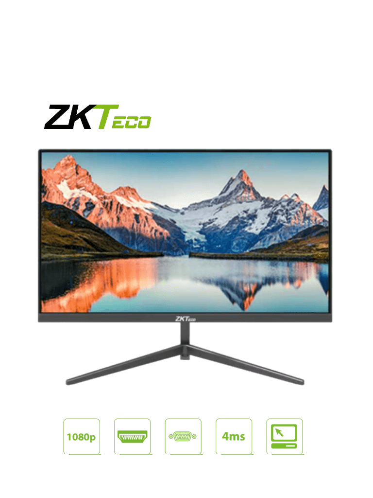 Imagen de ZKTECO ZD222KA - Monitor LED Full HD de 22 pulgadas / Resolución 1920 x 1080 / Retroiluminación DLED / 1 Entrada de video HDMI y 1 VGA / Ángulo de Visión Horizontal 178° /  Soporte VESA / Incluye Cable HDMI / Ideal para hogar y oficina 