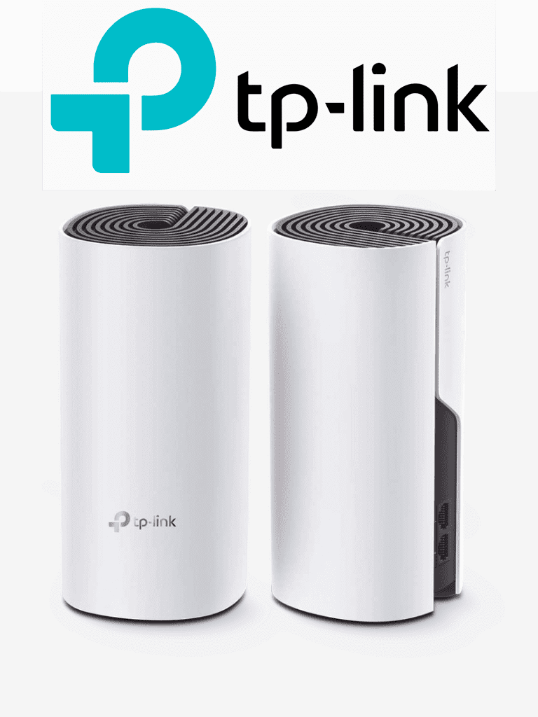 Imagen de  TP-LINK DECOE4 (2-Pack) - Kit de router inalámbrico mesh Deco E4 para hogar de doble banda AC 1200 con 2 puertos 10/100 Mbps y compatible con Alexa. (2 piezas)