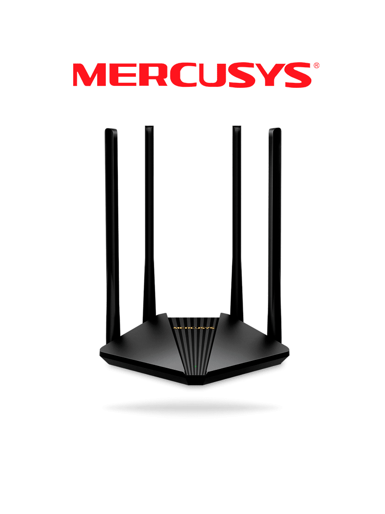 Imagen de MERCUSYS MR30G -  Router inalámbrico Gigabit AC1200 con doble banda 2.4 GHz y 5 GHz, 2 puertos LAN Gigabit, 1 puerto WAN Gigabit. Incluye tecnología MU-MIMO y Beamforming, 4 antenas de 5 dBi, compatible con EasyMesh y función de control parental. 