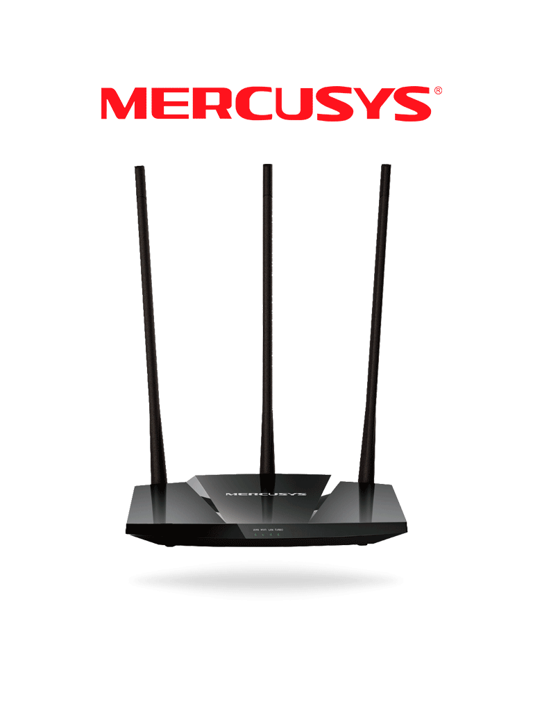 Imagen de MERCUSYS MW330HP -  Router inalámbrico N de alta potencia, velocidad de 300 Mbps en 2.4 GHz, con 1 puerto WAN Fast Ethernet y 3 puertos LAN Fast Ethernet. Ofrece cobertura ampliada de WiFi con 3 antenas de 7 dBi y función de control parental. 