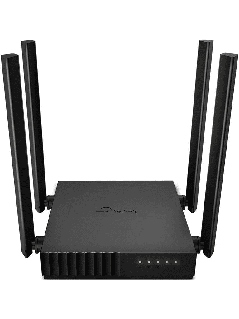 Imagen de TP-LINK Archer C50 - Ruteador WiFi AC 1200Mbps con 1 puerto WAN RJ45 Fast Ethernet, 4 puertos LAN RJ45 Fast Ethernet, 4 antenas fijas y modos de funcionamiento como enrutador y punto de acceso.