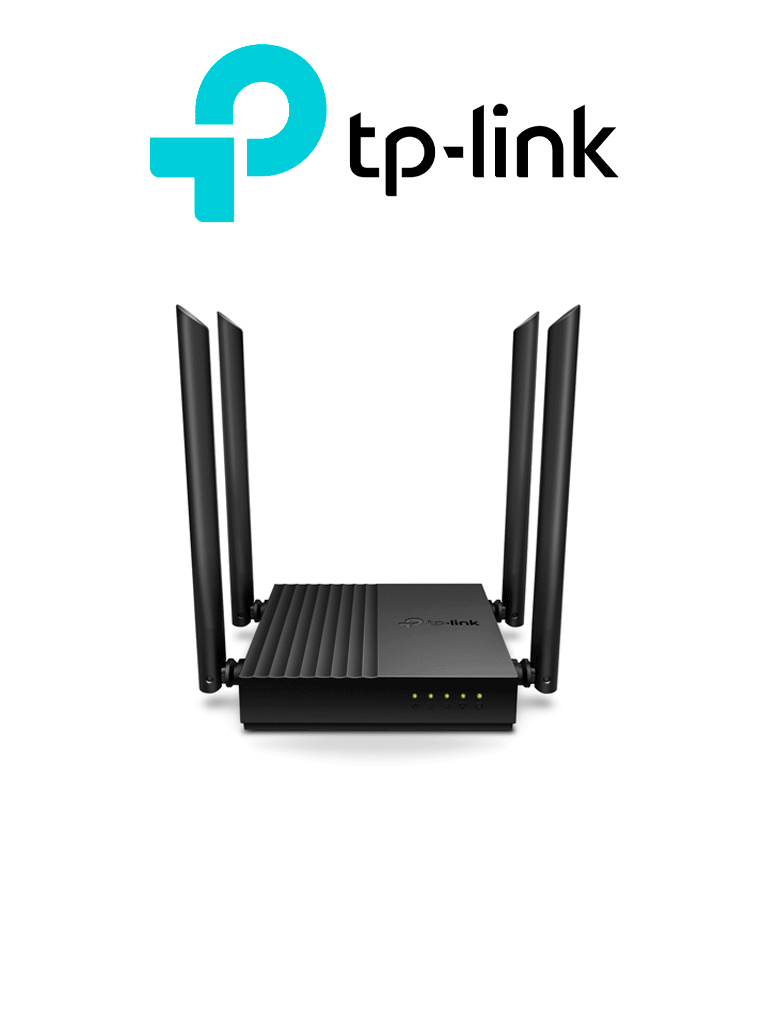 Imagen de TP-LINK Archer C64 - Ruteador WiFi AC 1267Mbps con 1 puerto WAN y 4 puertos LAN RJ45 Gigabit Ethernet, MU-MIMO, 4 antenas fijas, en modos de enrutador y punto de acceso, con Beamforming.