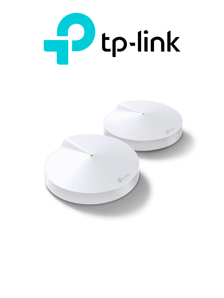 Imagen de TP-LINK DECO M5 (2-Pack)- Kit de 2 routers MESH para hogar de doble banda Wi-Fi 5 AC1300 Mbps con 2 puertos Gigabit WAN/LAN, 4 antenas internas, además app Deco (iOS, Android) y protección HomeCare.