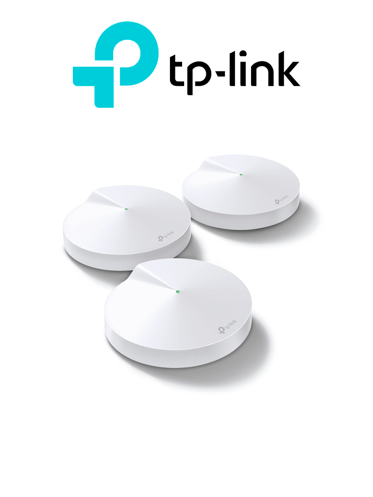 Imagen de TP-LINK DECO M5 (3-Pack)- Kit de 3 routers MESH para hogar de doble banda Wi-Fi 5 AC1300 Mbps, con 2 puertos Gigabit WAN/LAN, 4 antenas internas, administración mediante la app Deco (iOS, Android) y protección HomeCare.