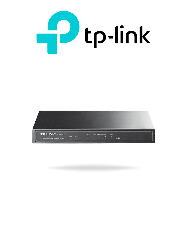 Imagen de TP-LINK TL-R470T+ - Ruteador balanceador de cargas Multi WAN con 1 puerto WAN y 1 puerto LAN fijos RJ45 Fast Ethernet, más 3 puertos RJ45 intercambiables LAN & WAN Fast Ethernet. Ideal para oficinas pequeñas.