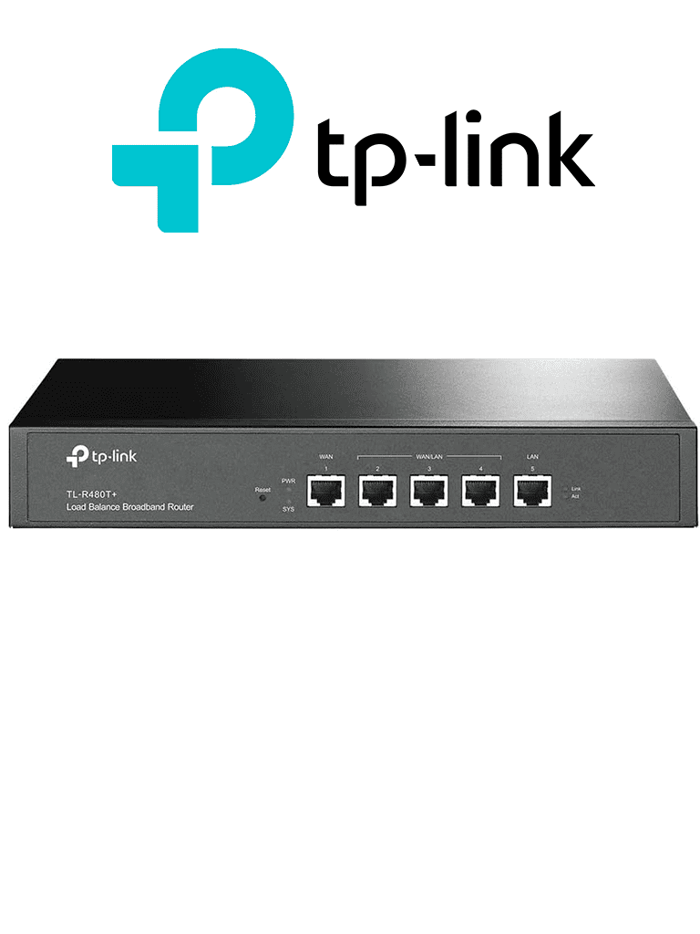 Imagen de TP-LINK TL-R480T+ - Ruteador balanceador de cargas Multi WAN con 1 puerto WAN y 1 puerto LAN fijos RJ45 Fast Ethernet, además de 3 puertos RJ45 intercambiables LAN & WAN Fast Ethernet. Ideal para oficinas pequeñas.