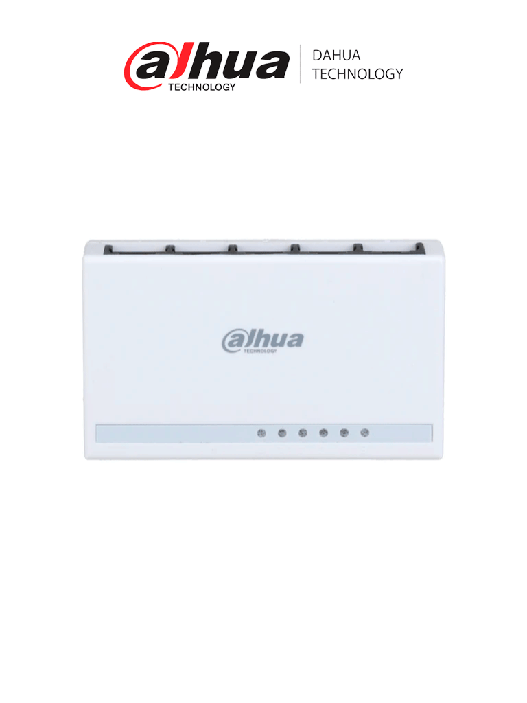 Imagen de DAHUA PFS3005-5GT-L - Switch para Escritorio 5 Puertos/ Gigabit Ethernet/ 10/100/1000/ Diseño Compacto/ Capa 2/ Switching 10 Gbps/ Velocidad de Reenvio de Paquetes 7.44 Mbps/ Blanco/   