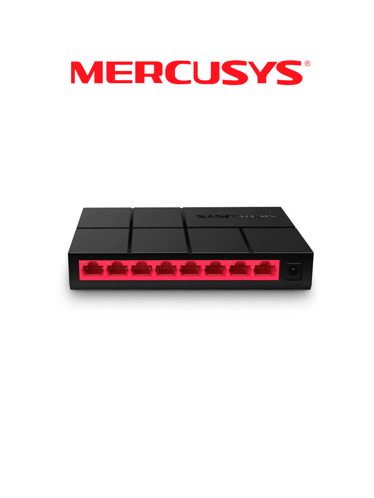 Imagen de MERCUSYS MS108G -  MS108G - Switch no administrable de escritorio con 8 puertos 10/100/1000 Mbps, diseño compacto y configuración Plug and Play. 