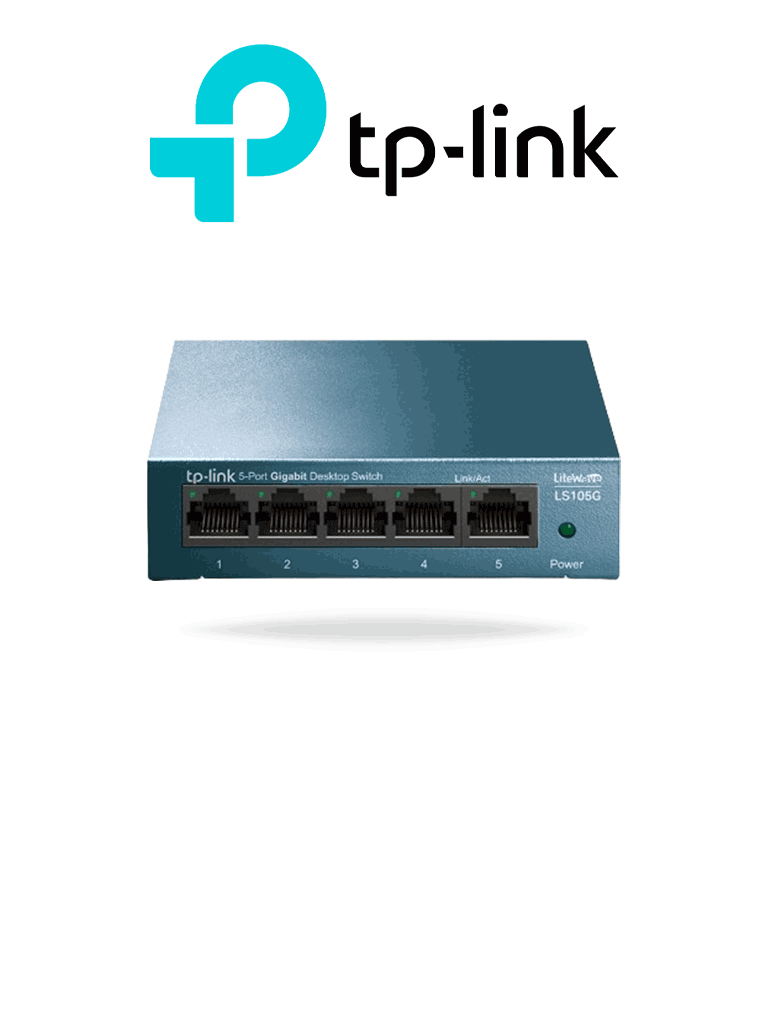 Imagen de TP-LINK LS105G - Switch de escritorio Gigabit de 5 puertos 10/100/1000Mbps y carcasa metálica.