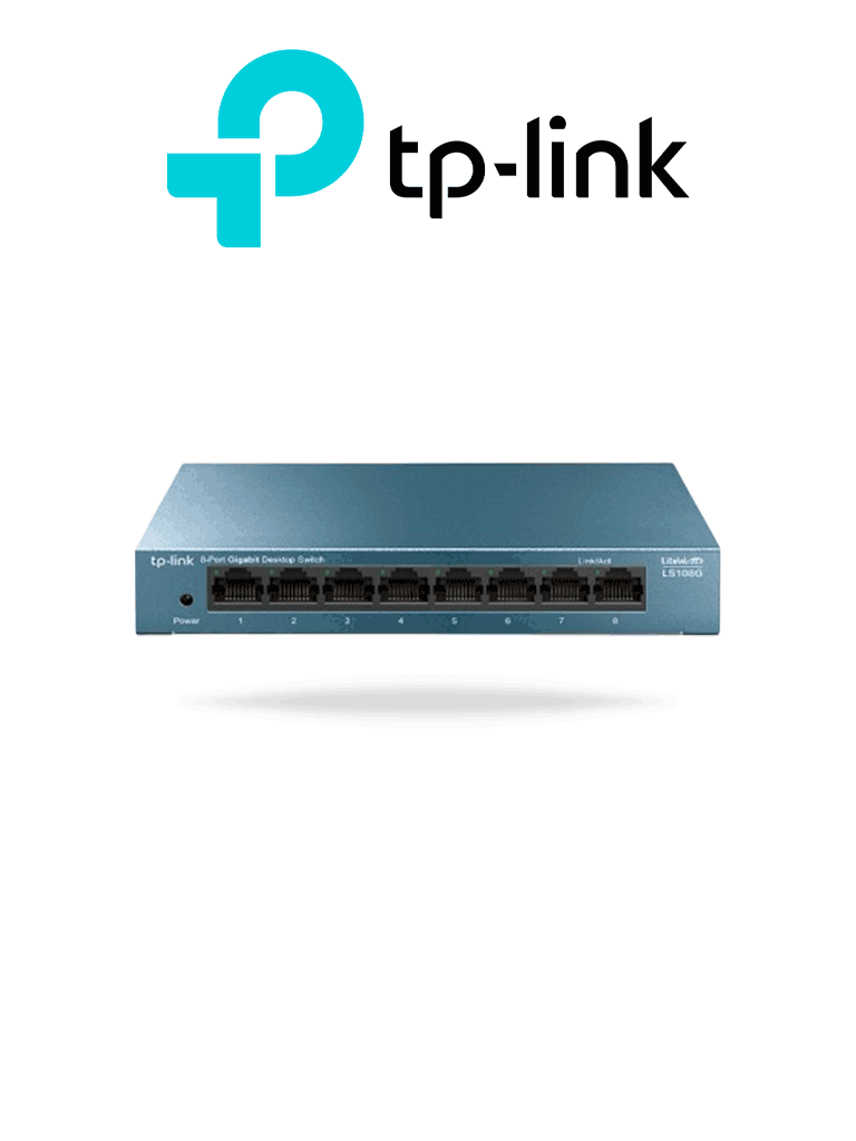 Imagen de TP-LINK LS108G - Switch de escritorio Gigabit de 8 puertos 10/100/1000Mbps y carcasa metálica.