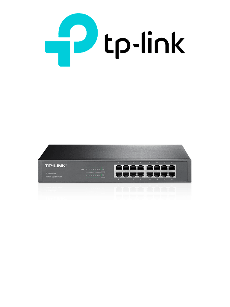 Imagen de TP-LINK TL-SG1016D - Switch Gigabit no administrable de 16 puertos 10/100/1000 Mbps para escritorio/rack.