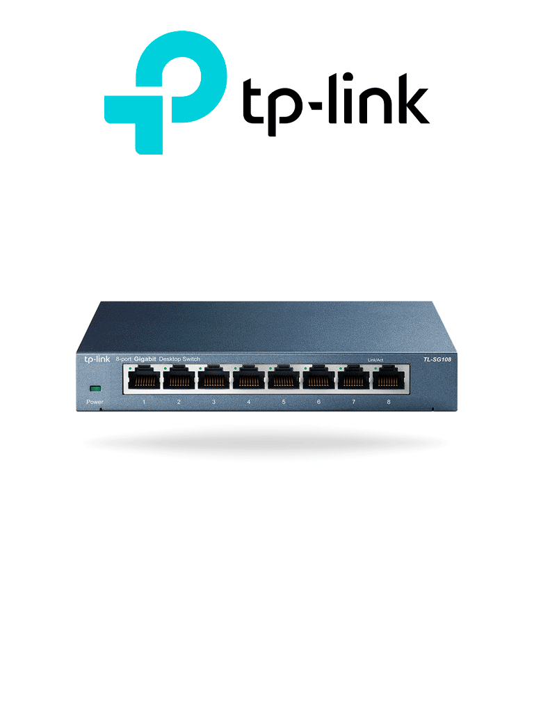 Imagen de TP-LINK TL-SG108 - Switch Gigabit no administrable de 8 puertos 10/100/1000 Mbps.