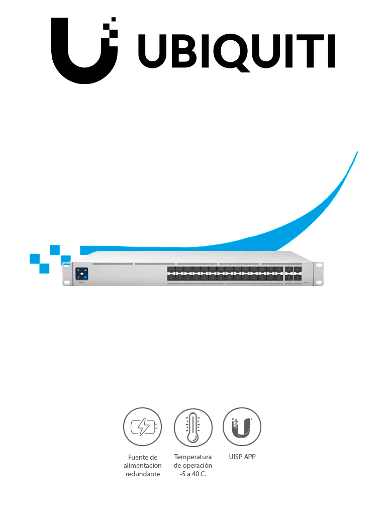 Imagen de UBIQUITI USW-PRO-AGGREGATION Unifi Switch Aggregation de capa 3 con 28 puertos SFP+ (10G) y 4 puertos SFP+ (25G) 