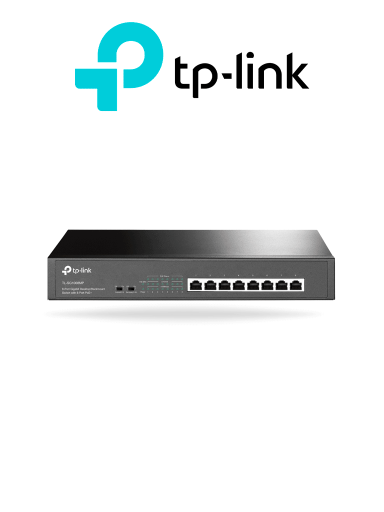 Imagen de TP-LINK TL-SG1008MP - Switch Gigabit PoE+ no administrable de 8 puertos 10/100/1000 Mbps, para escritorio