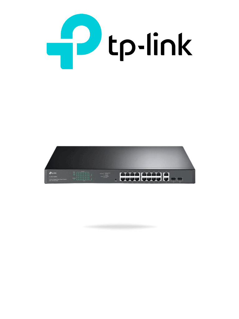 Imagen de TP-LINK TL-SG1218MPE - Switch JetStream con 16 puertos 10/100/1000Mbps y soporte PoE af/at, además de 2 puertos SFP con una capacidad total de hasta 192W.