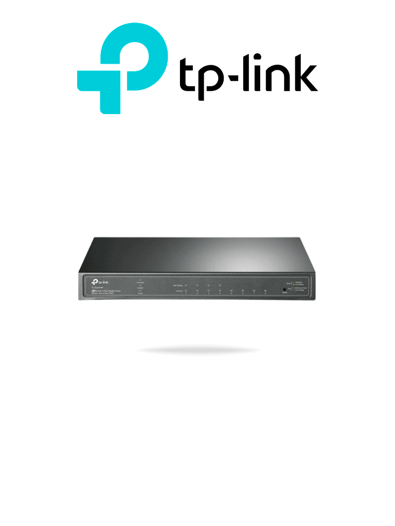 Imagen de TP-LINK SG2008P - Switch administrable JetStream SDN PoE con 8 puertos 10/100/1000 Mbps, incluyendo 4 puertos PoE con un presupuesto total de 62W. Ofrece administración centralizada a través de OMADA SDN.