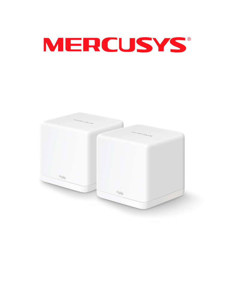 Imagen de MERCUSYS Halo H30G(2-pack) - KIT de Sistema Inalámbrico H30G Mesh con doble banda 2.4GHz y 5GHz AC 1300Mbps, dos puertos 10/100/1000 Mbps, control vía aplicación y roaming continuo.